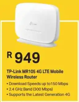 Computer Mania TP-Link MR105 4G LTE Mobile Wireless Router offer