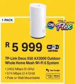 Computer Mania TP-Link Deco X50 AX3000 Outdoor Whole Home Mesh Wi-Fi 6 System offer
