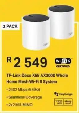 Computer Mania TP-Link Deco X55 AX3000 Whole Home Mesh Wi-Fi 6 System offer