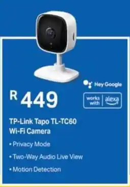 Computer Mania TP-Link Tapo TL-TC60 Wi-Fi Camera offer