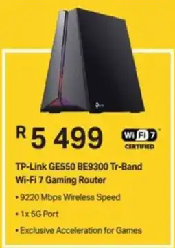 Computer Mania TP-Link GE550 BE9300 Tr-Band Wi-Fi 7 Gaming Router offer