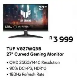 Computer Mania Asus TUF VG27WQ3B 27" Curved Gaming Monitor offer