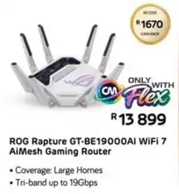 Computer Mania Asus ROG Rapture GT-BE19000AI WiFi 7 AiMesh Gaming Router offer