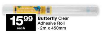 Butterfly Clear Adhesive Roll 2m x 450mm