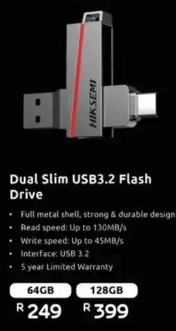 Computer Mania Hiksemi Dual Slim USB3.2 Flash Drive offer