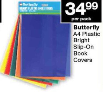 Butterfly A4 Plastic Bright Slip-On Book Covers