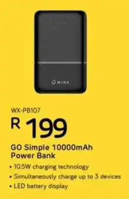 Computer Mania Winx Go Simple 10000mAh Power Bank offer