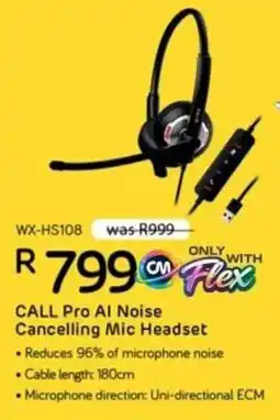 Computer Mania Winx Call Pro AI Noise Cancelling Mic Headset offer