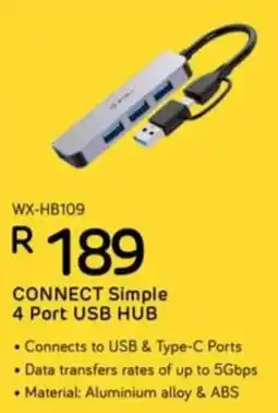 Computer Mania Winx Connect Simple 4 Port USB Hub offer