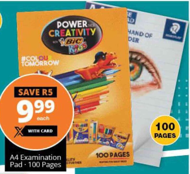 A4 Examination Pad 100 Pages offer at Checkers