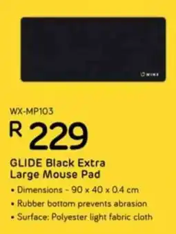 Computer Mania Winx Glide Black Extra Large Mouse Pad offer