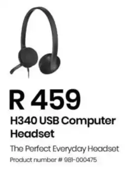 Computer Mania Logitech H340 USB Computer Headset offer
