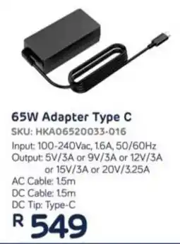 Computer Mania Huntkey 65W Adapter Type C offer