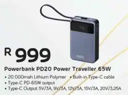 Computer Mania Red-E Powerbank PD20 Power Traveller 65W offer