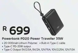 Computer Mania Red-E Powerbank PD20 Power Traveller 35W offer