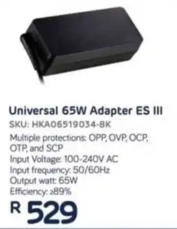 Computer Mania Huntkey Universal 65W Adapter ES III offer