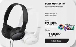 Computer Mania Sony MDR-ZX110 Foldable Headphones offer