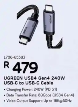 Computer Mania UGreen USB4 Gen4 240W USB-C to USB-C Cable offer