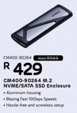 Computer Mania UGreen CM400-90264 M.2 NVME/ SATA SSD Enclosure offer