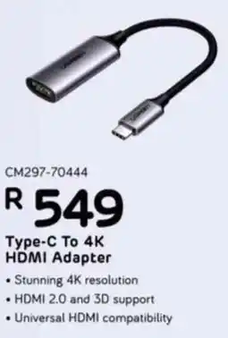 Computer Mania UGreen Type-C To 4K HDMI Adapter offer