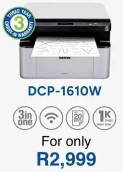 Computer Mania Brother DCP-1610W Black and White Laser Printer offer