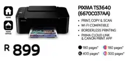 Computer Mania Canon Pixma TS3640 Printer offer