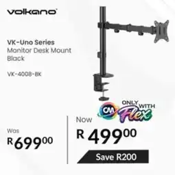 Computer Mania Volkano VK-Uno Series Monitor Desk Mount Black offer