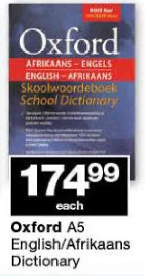 Oxford A5 English/Afrikaans Dictionary