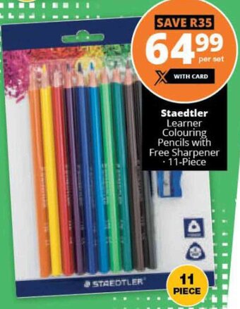 Ataedtler Learner Colouring Pencils With Free Sharpener 11-Piece