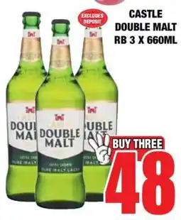 Boxer CASTLE DOUBLE MALT RB 3 X 660ML offer