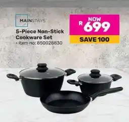 Game Mainstays 5-Piece Non-Stick Cookware Set offer