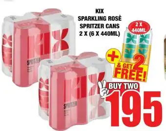 Boxer KIX Sparkling Rosè Spritzer Cans 2 x (6 x 440ml) offer