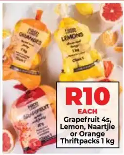 Food Lover's Market Grapefruit 4s, Lemon, Naartjie or Orange Thriftpacks offer