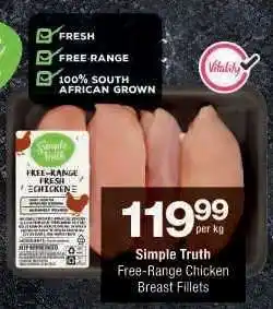 Checkers Simple Truth Free-Range Chicken Breast Fillets offer