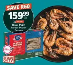 Checkers Cape Point Frozen Platter Prawns offer