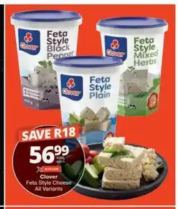Checkers Clover Feta Style Cheese All Variants offer