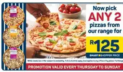 Pick n Pay ANY 2 pizzas from our range offer