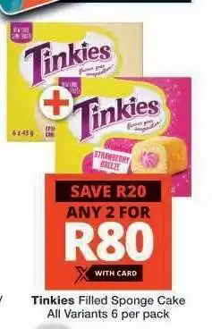 Checkers Tinkies Filled Sponge Cake offer