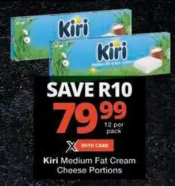 Checkers Kiri Medium Fat Cream Cheese Portions offer