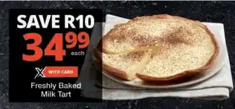 Checkers Freshly Baked Milk Tart offer