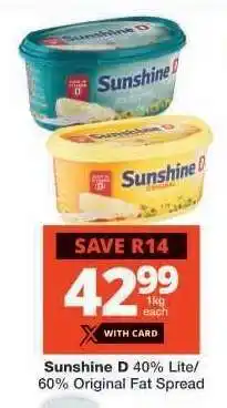 Checkers Sunshine D Fat Spread offer