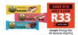 Checkers Jungle Energy Bar offer