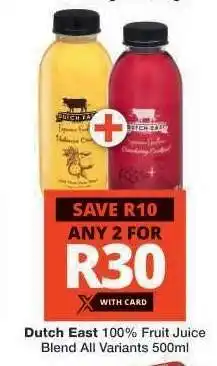Checkers Dutch East 100% Fruit Juice Blend offer