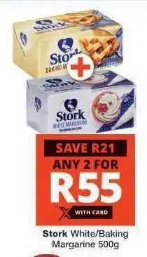 Checkers Stork White/Baking Margarine 500g offer