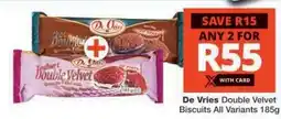 Checkers De Vries Double Velvet Biscuits offer