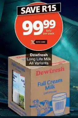 Checkers Dewfresh Long Life Milk offer