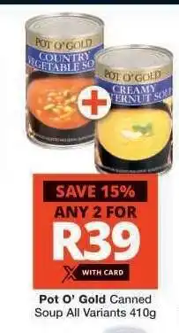 Checkers Pot O' Gold Canned Soup offer