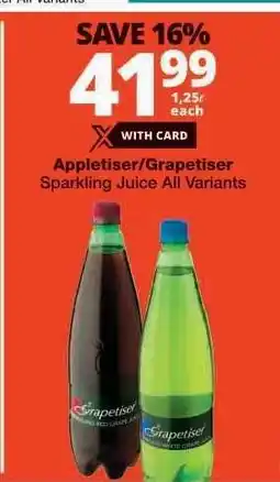 Checkers APPLETISER / GRAPETISER offer