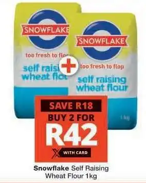 Checkers Snowflake Self Raising Wheat Flour 1kg offer