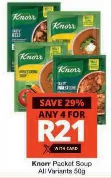 Checkers Knorr Packet Soup offer